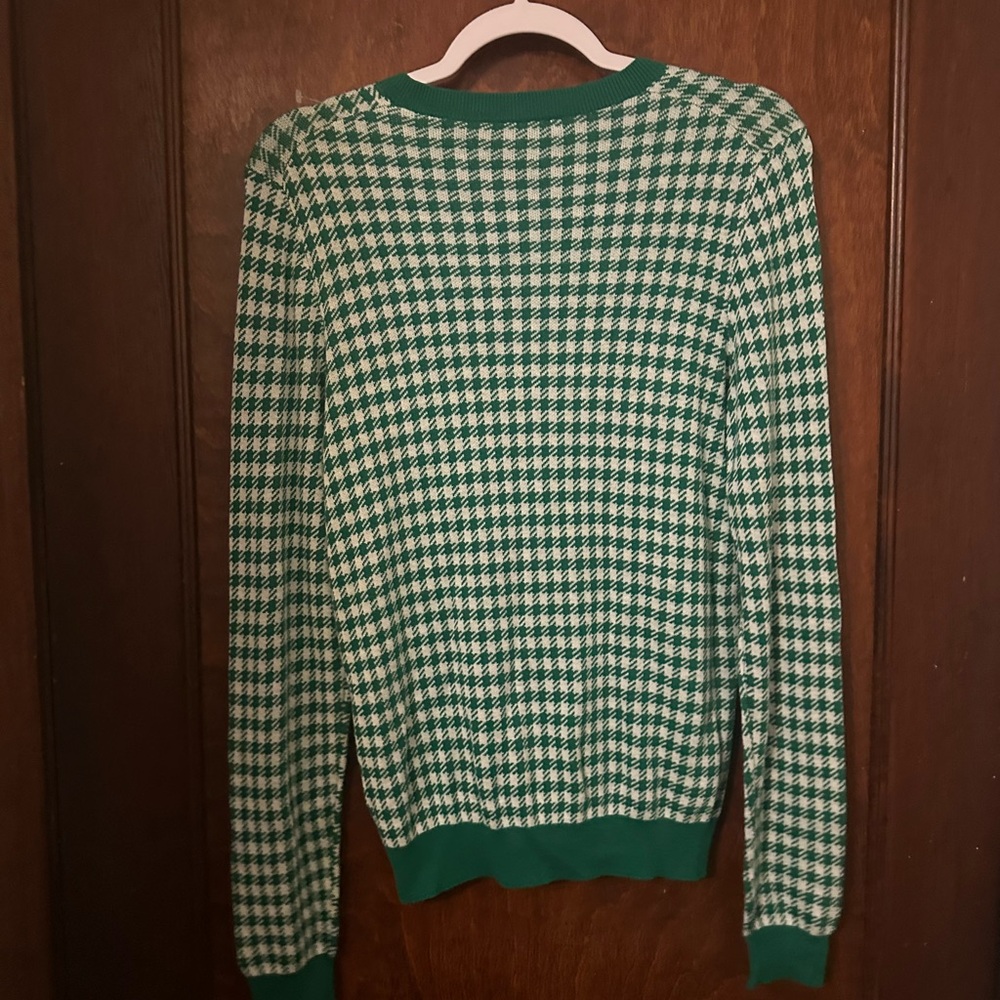 Ann Taylor Houndstooth Print Cardigan Sweater Size S - Picture 3 of 6
